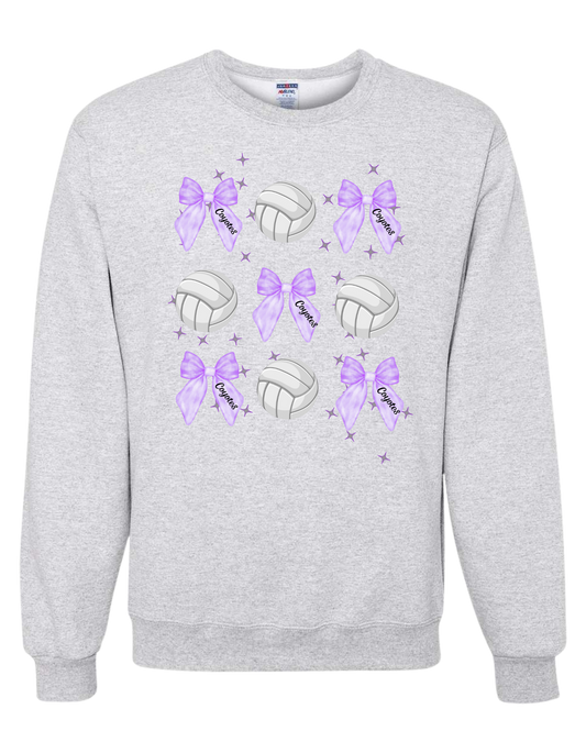 Coyotes Coquette Bow Volleyball Crewneck