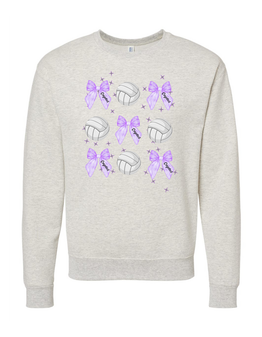 Coyotes Coquette Bow Volleyball Crewneck