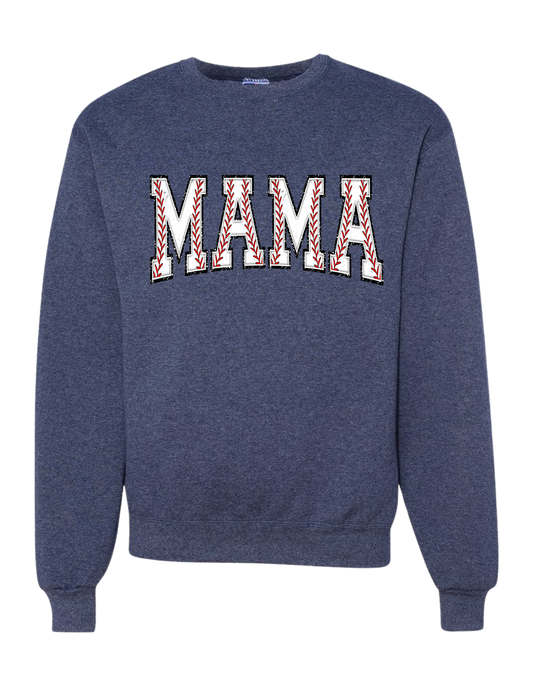 Mama Baseball Letter Crewneck