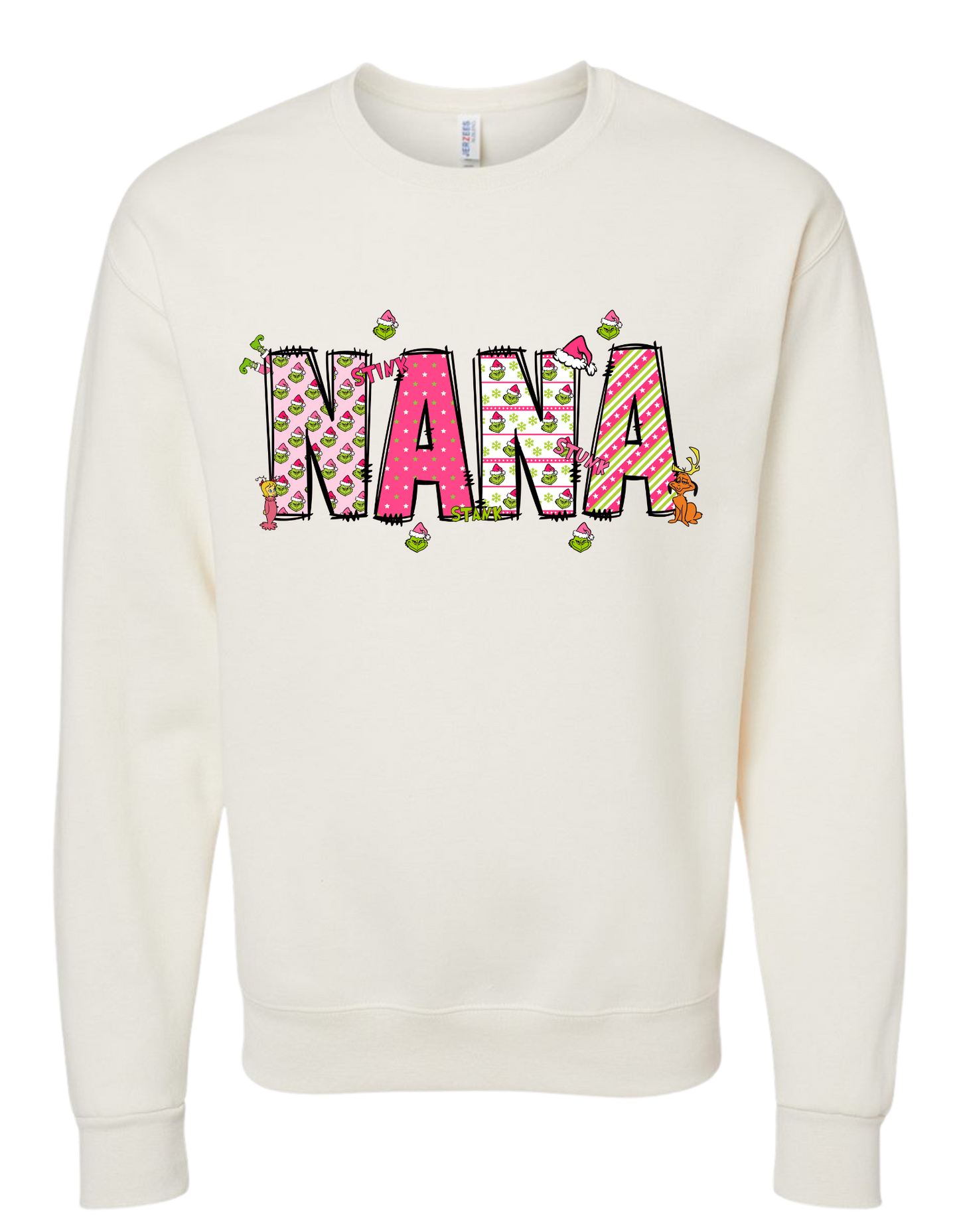 Grinch Inspired CUSTOM Name Crew/T-Shirt FRONT SIDE ONLY - READ DESCRIPTION