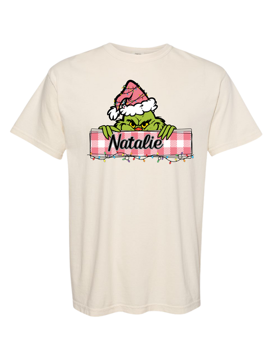 GIRLS Kids Grinch Name Custom Shirt