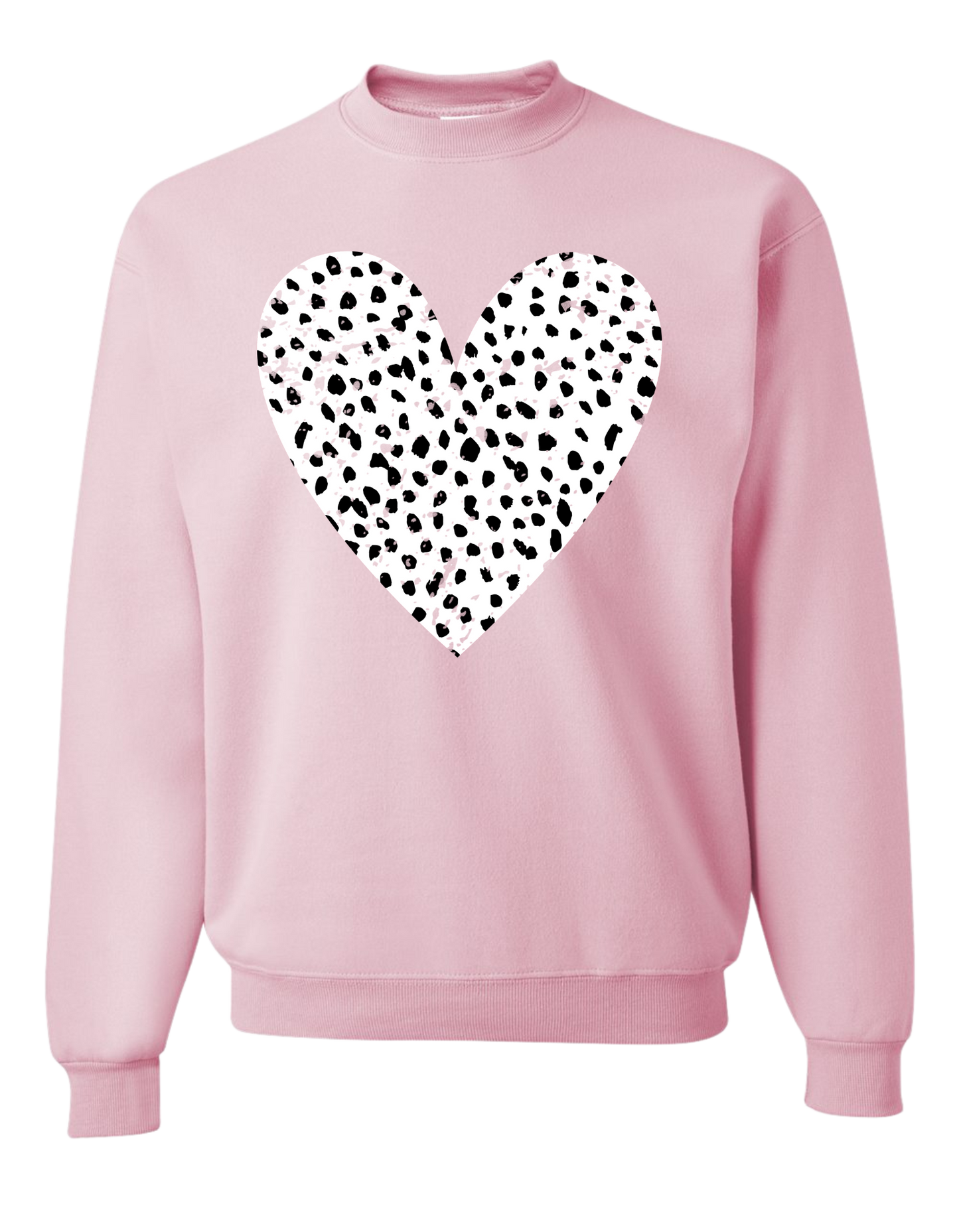 Polka Dot Heart Crewneck