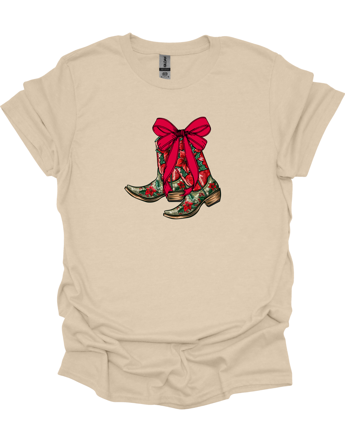 Christmas Cowboy Boots T-Shirt