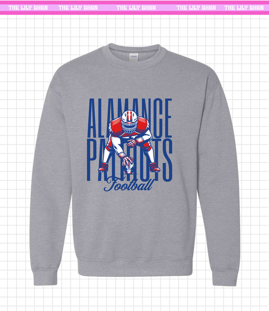 Alamance Patriots Football Stance Crewneck