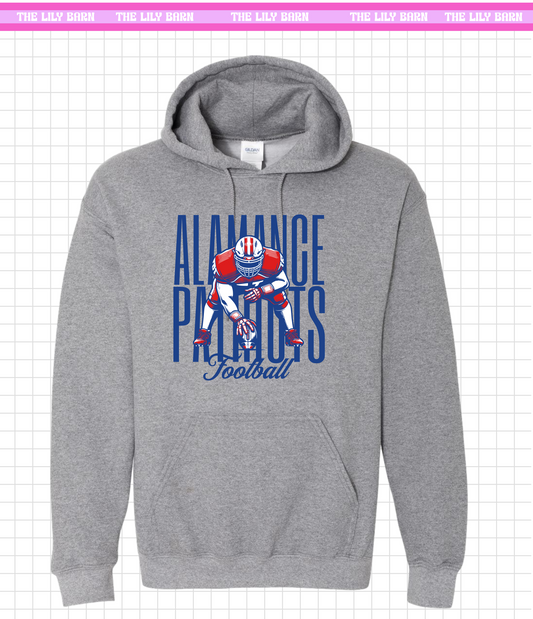 Alamance Patriots Football Stance Hoodie