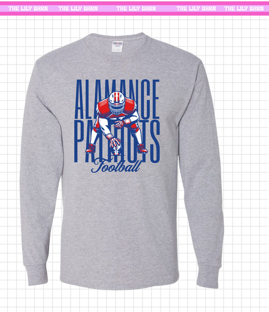 YOUTH Alamance Patriots Football Stance Long Sleeve