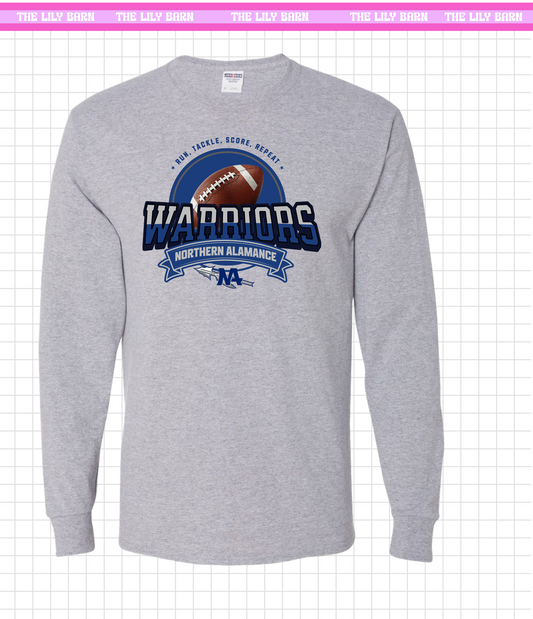 YOUTH Warriors- Run, Tackle, Score Long Sleeve