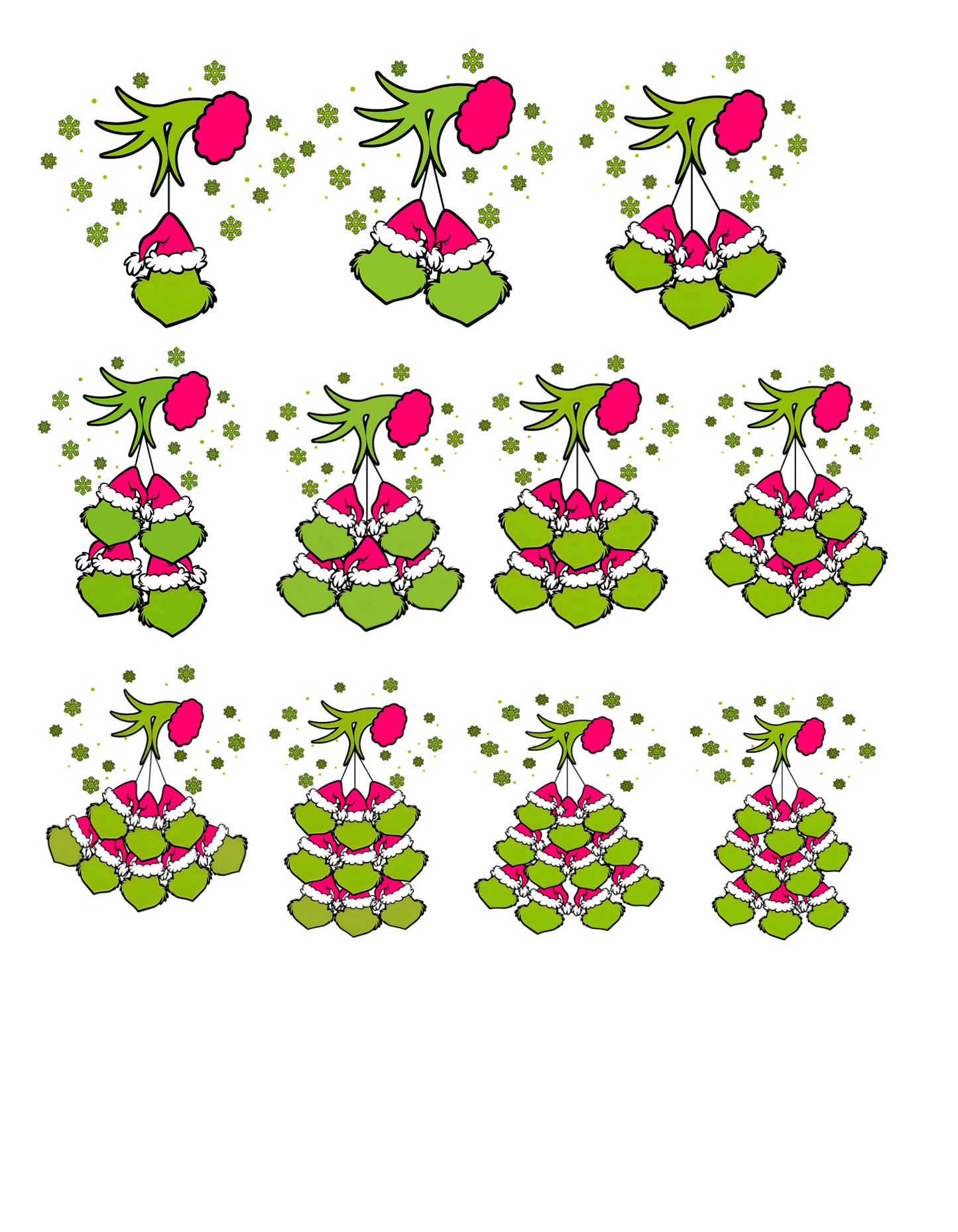 Grinch Inspired CUSTOM Name Crew/T-Shirt FRONT & BACK CUSTOM with NAMES - READ DESCRIPTION (Copy)