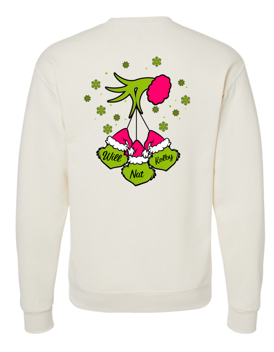 Grinch Inspired CUSTOM Name Crew/T-Shirt FRONT & BACK CUSTOM with NAMES - READ DESCRIPTION (Copy)