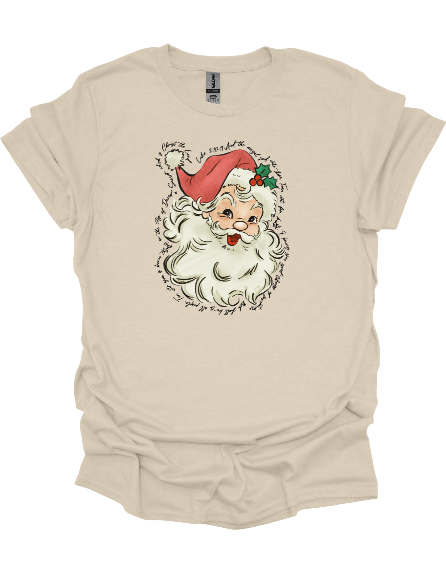 Luke 2:10-11 Santa T-Shirt