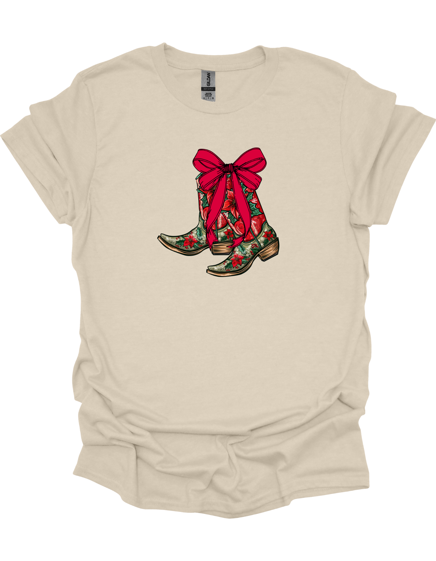 Christmas Cowboy Boots T-Shirt