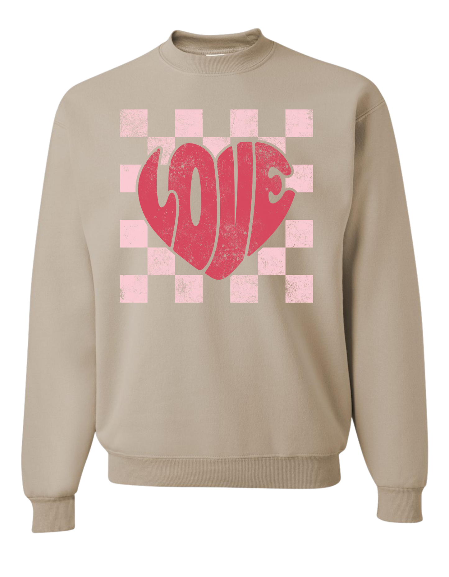 Checkered Love Crewneck