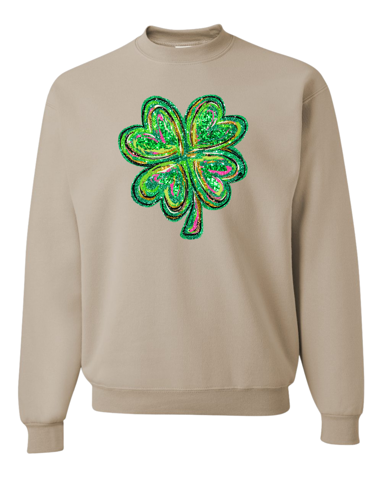 Sparkly Four Leaf Clover Crewneck