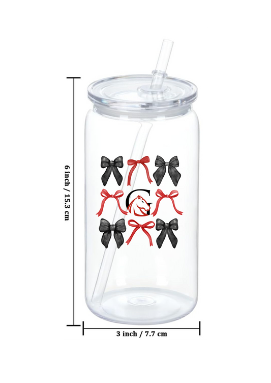 Grace Coquette Bow Acrylic Plastic Tumbler