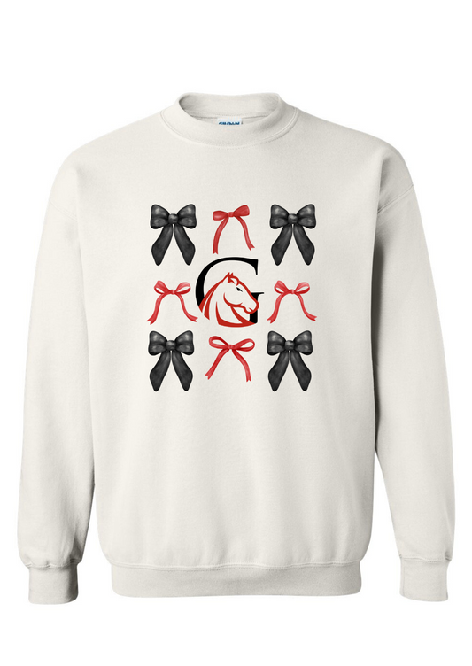 Grace Girls Coquette Bow Crewneck