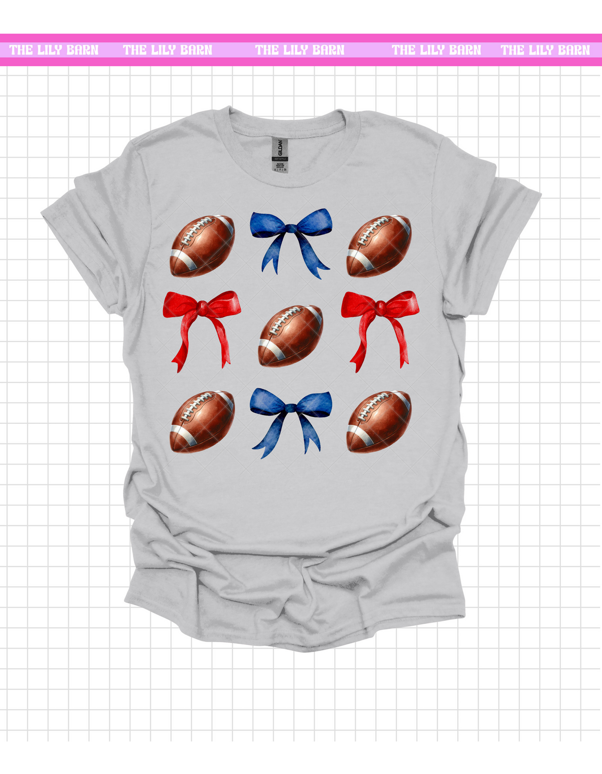 Patriot Coquette Football Collage T-Shirt