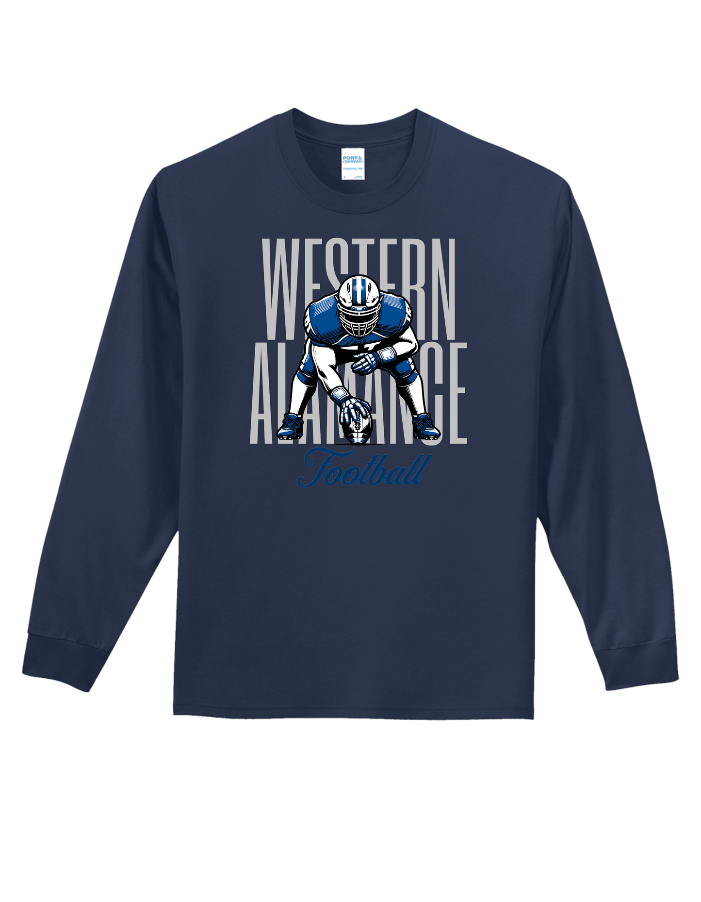 Warriors Football Stance Long Sleeve