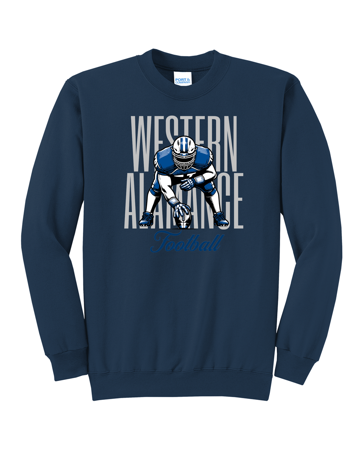 Warriors Football Stance Crewneck