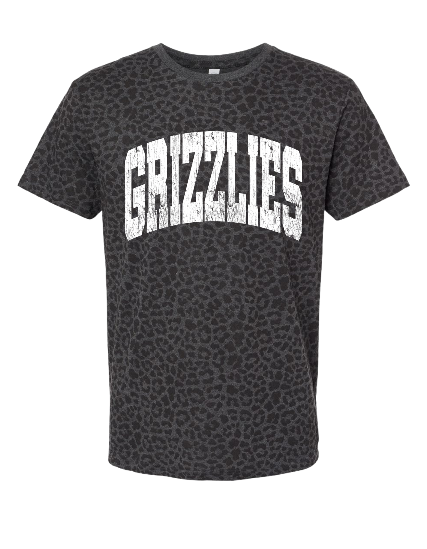 Grizzlies Grunge Black Leopard T-Shirt