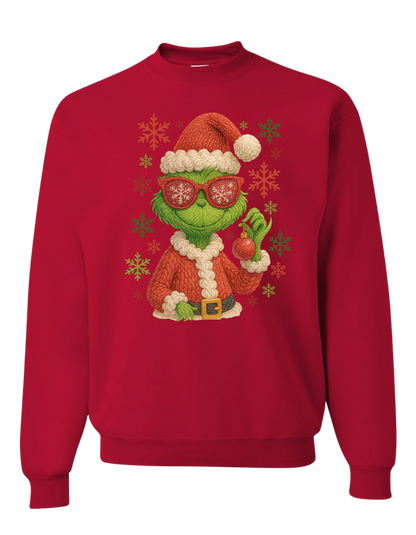 Grinch Snowflakes Crewneck