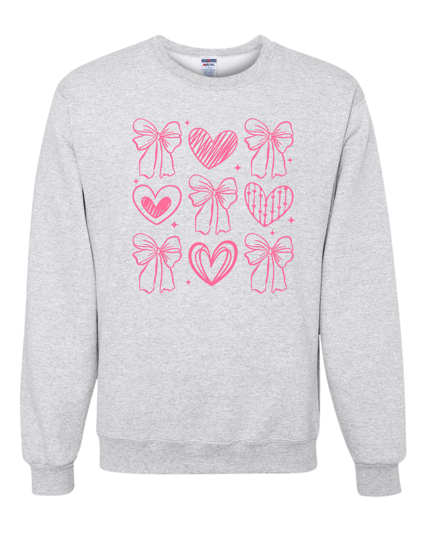 Pink Bow Coquette Crewneck