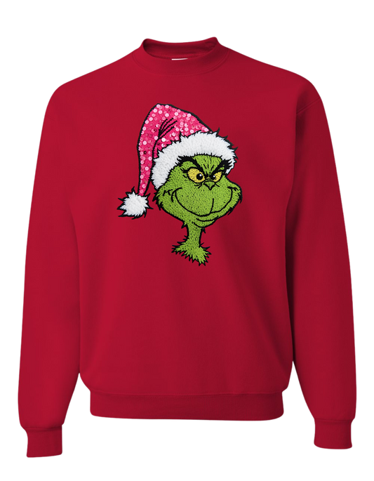 Sparkle Grinch Crewneck