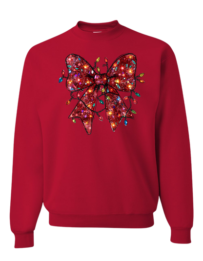 Christmas Bow & Lights Crewneck