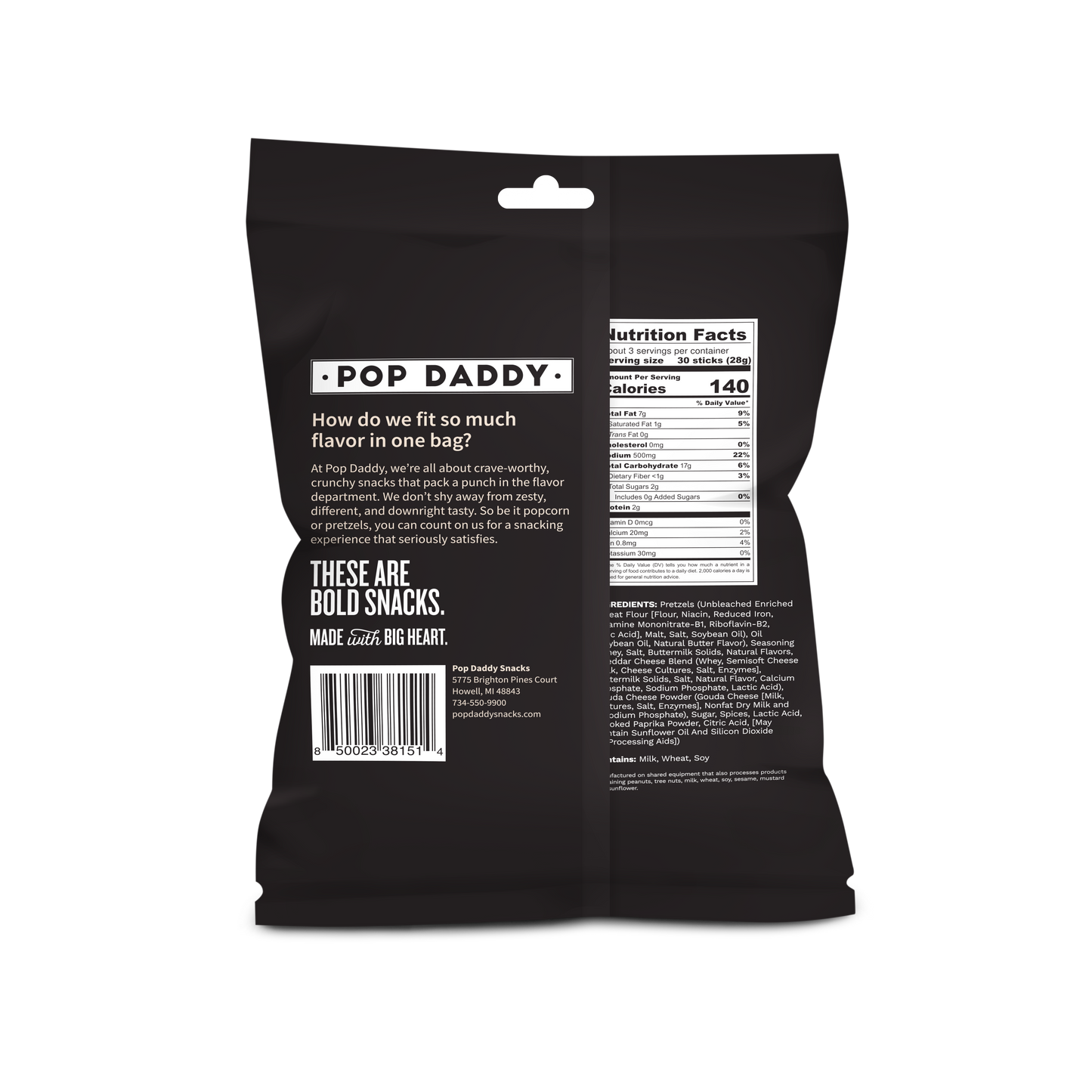 Pop Daddy –  Beer Cheese Pretzels (3 Oz.)