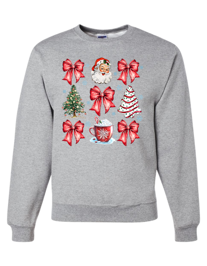 Christmas Tree Cake Coquette Bow Crewneck