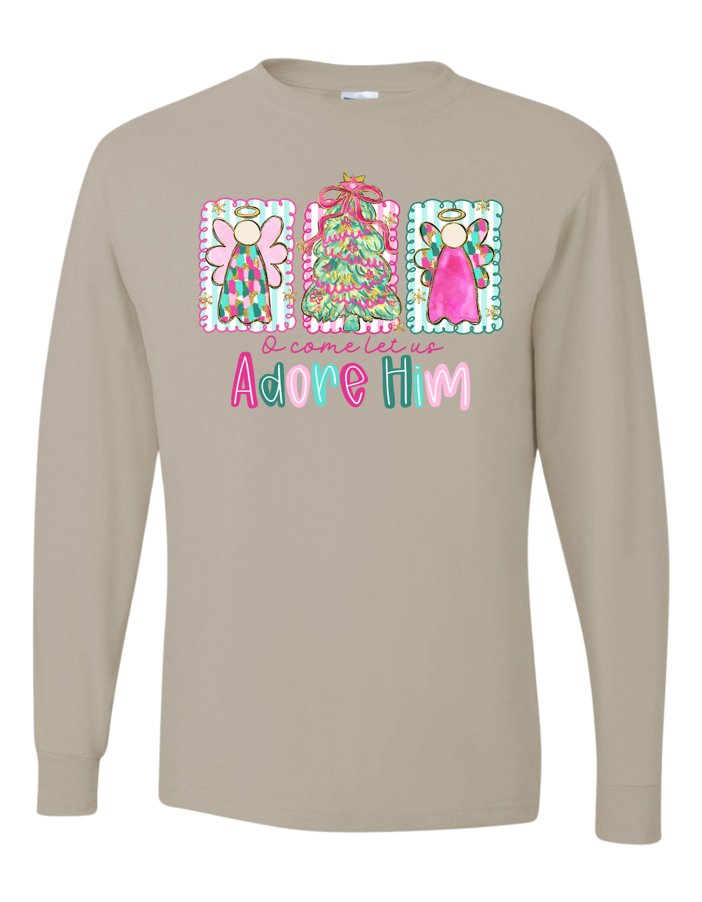 Angels Let Us Adore Him Long Sleeve