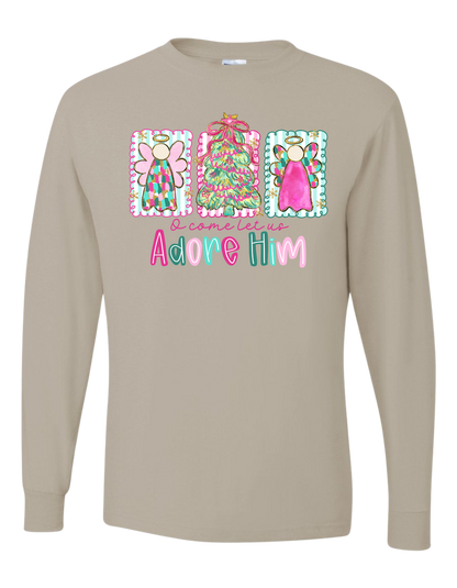 Angels Let Us Adore Him Long Sleeve