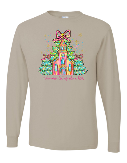 Church Let Us Adore Him Long Sleeve
