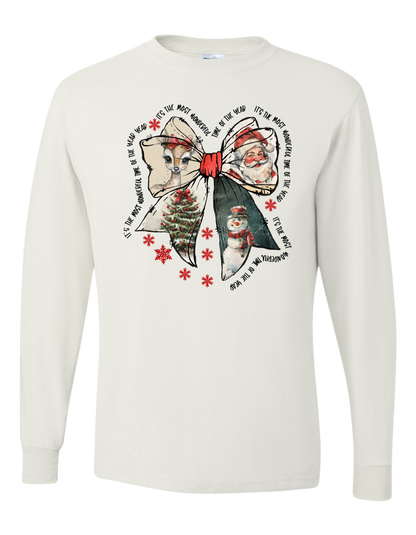 It's the Most Wonderful Time Bow Long Sleeve