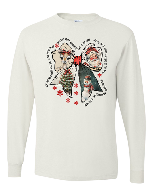 It's the Most Wonderful Time Bow Long Sleeve