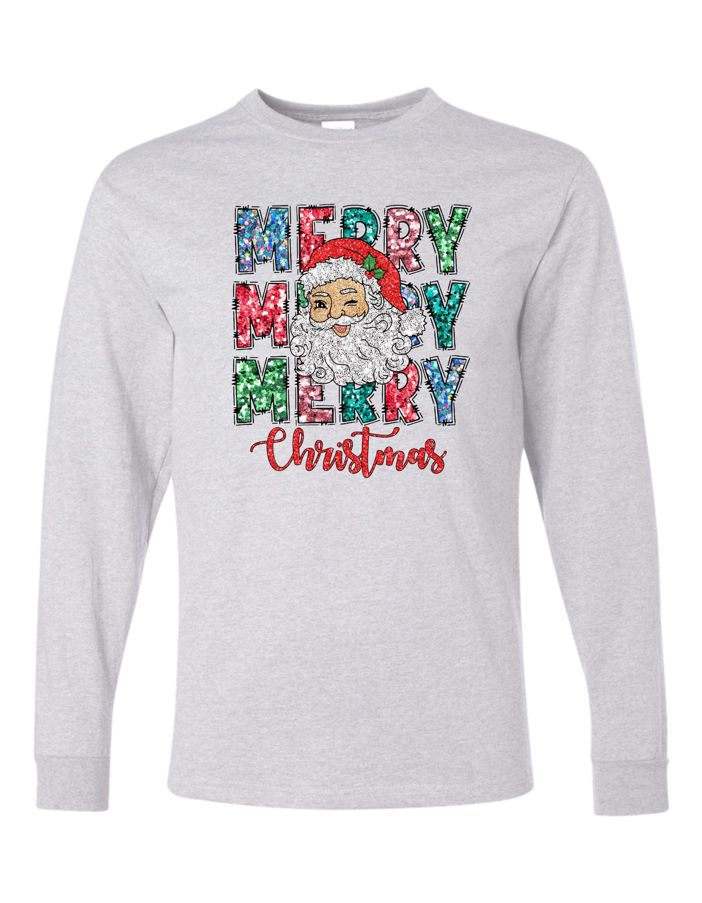 Santa Merry Christmas Long Sleeve