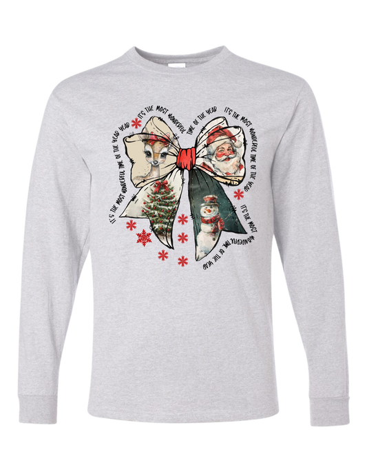 It's the Most Wonderful Time Bow Long Sleeve