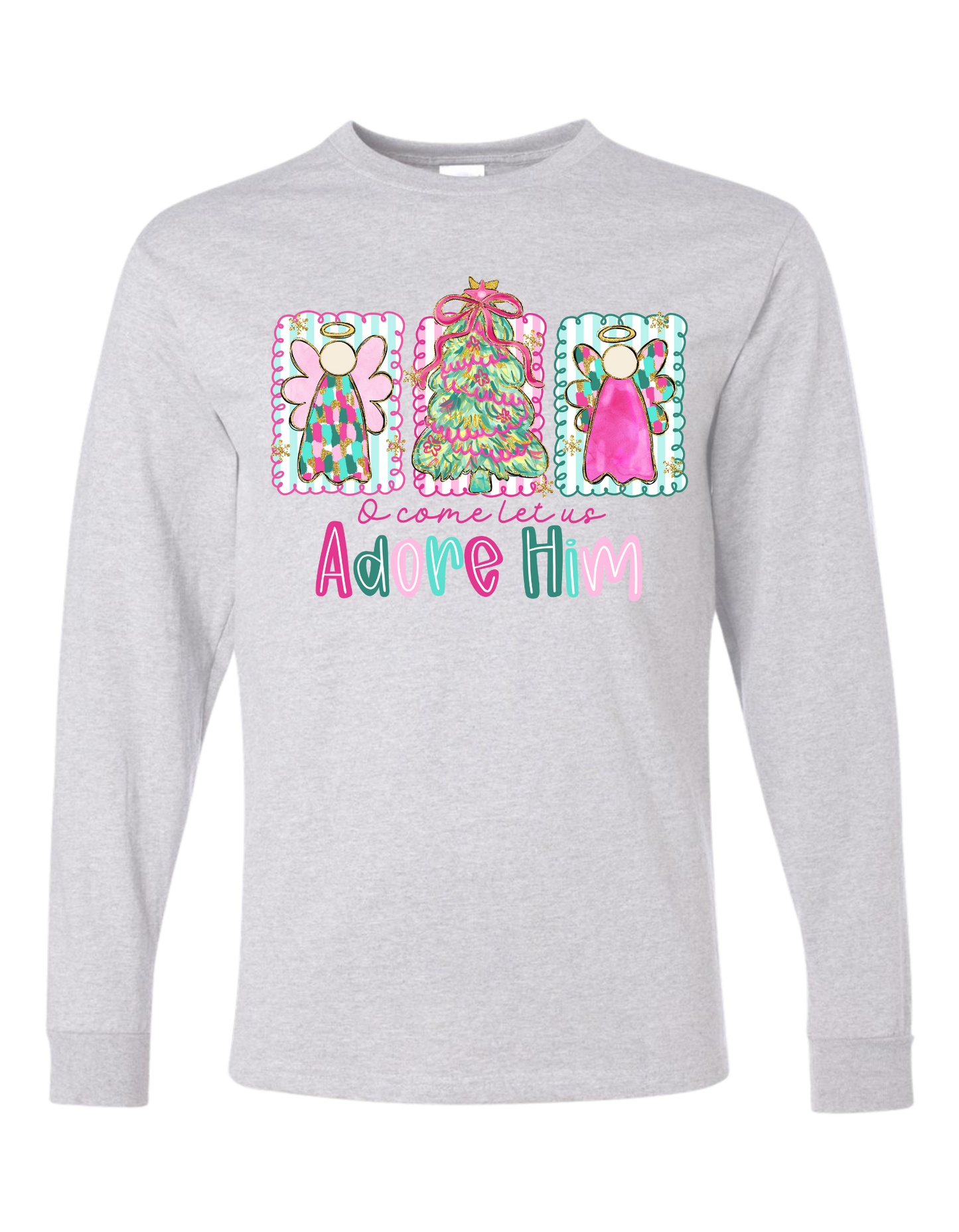 Angels Let Us Adore Him Long Sleeve