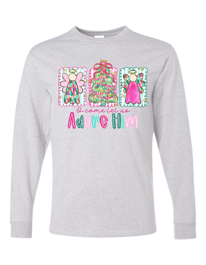 Angels Let Us Adore Him Long Sleeve