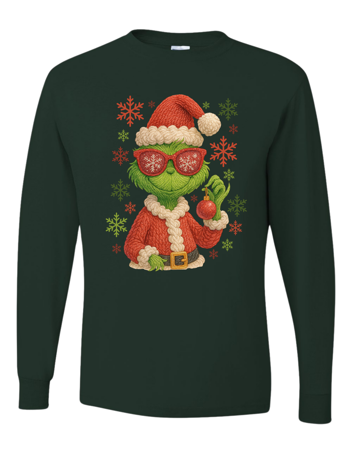 Grinch Snowflakes Long Sleeve