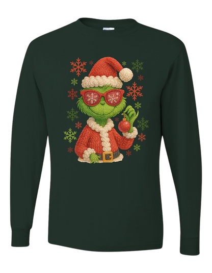 Grinch Snowflakes Long Sleeve