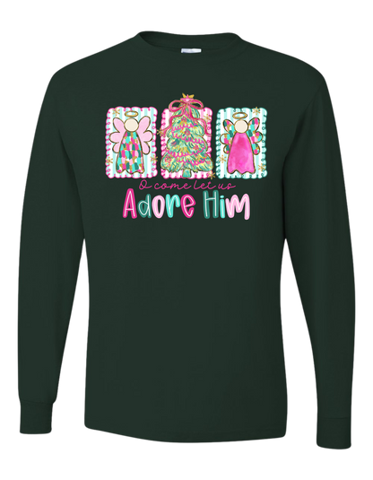 Angels Let Us Adore Him Long Sleeve
