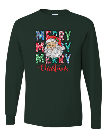 Santa Merry Christmas Long Sleeve