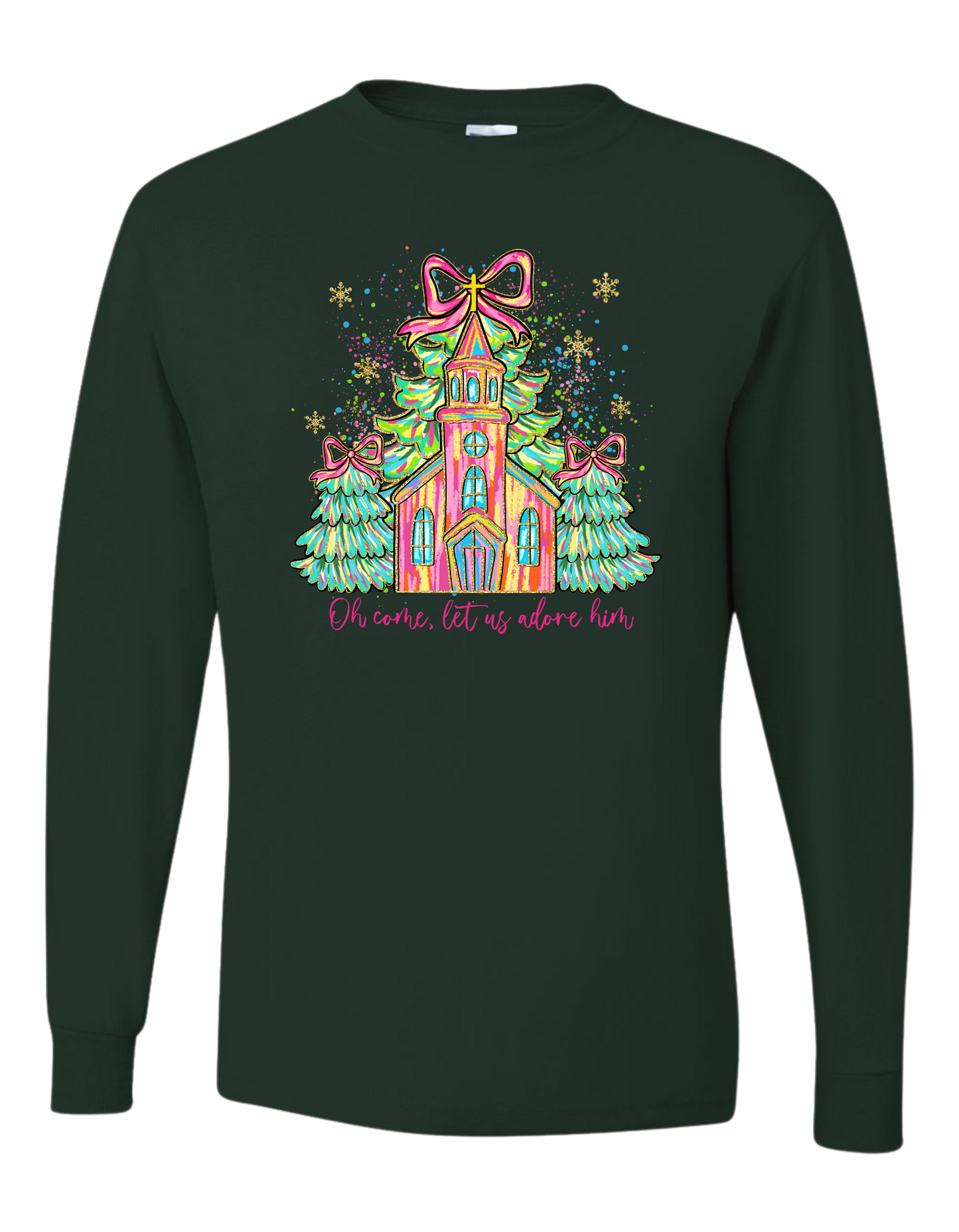 Church Let Us Adore Him Long Sleeve