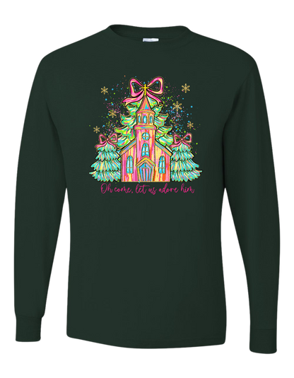 Church Let Us Adore Him Long Sleeve