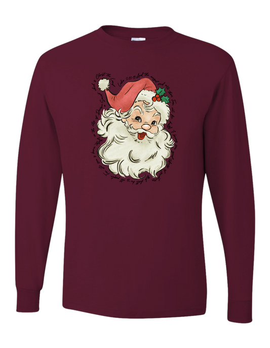 Luke 2:10-11 Santa Long Sleeve