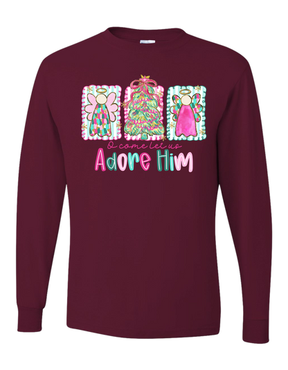 Angels Let Us Adore Him Long Sleeve