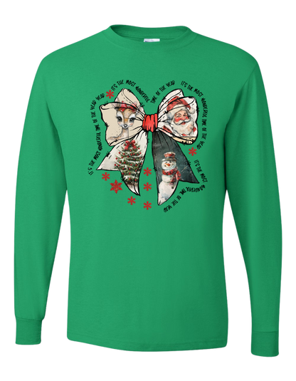 It's the Most Wonderful Time Bow Long Sleeve