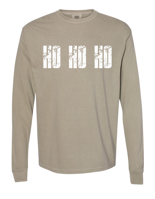 Ho Ho Ho Comfort Colors Long Sleeve