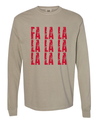 Fa La La Comfort Colors Long Sleeve