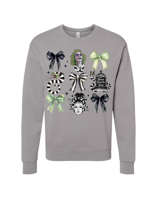 Beetlejuice Bow Coquette Crewneck